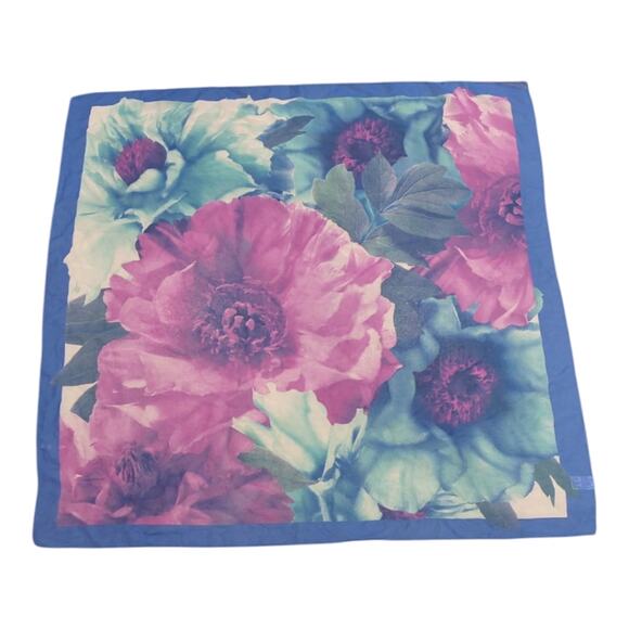 Elaine Gold Large Sheer Floral Scarf 33" - Picture 1 of 5